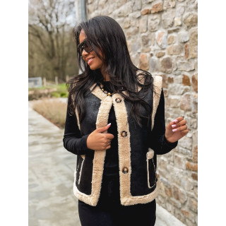 Veste sans manches Suède - Noir