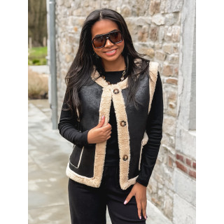 Veste sans manches Suède - Noir