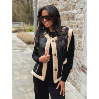 Veste sans manches Suède - Noir