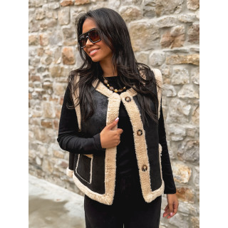 Veste sans manches Suède - Noir