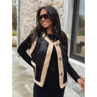 Veste sans manches Suède - Noir