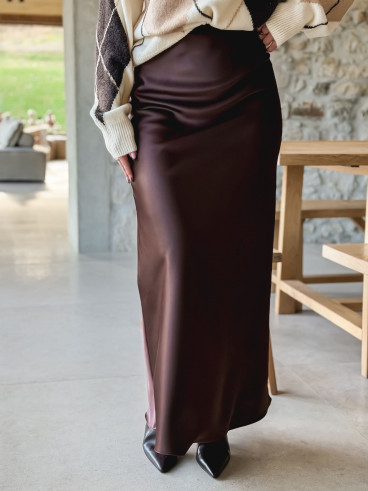 Jupe longue Vaïana - Chocolat