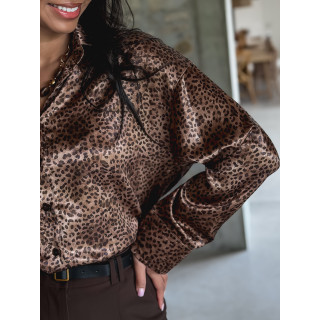 Chemise léopard Marisa - Beige foncé