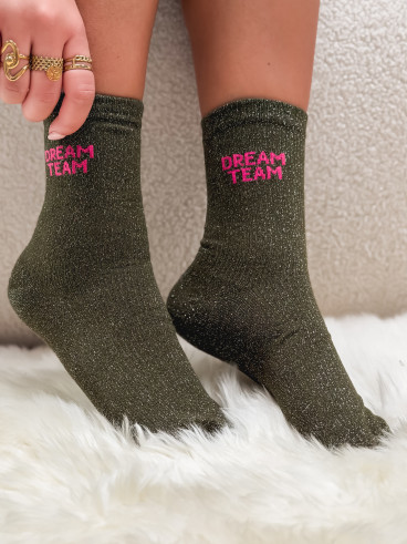 Chaussettes "Dream team" - Kaki