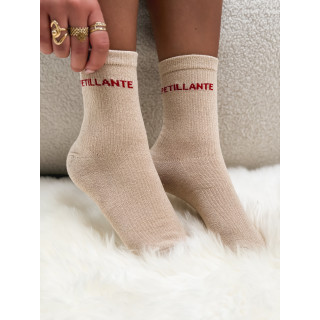 Chaussettes "Petillante" - Beige