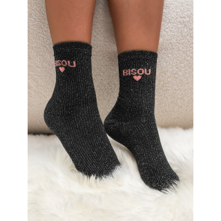 Chaussettes "Bisou" - Noir