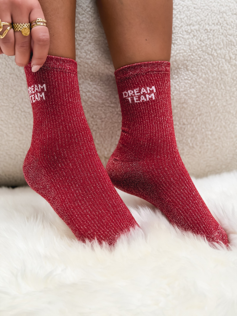 Chaussettes "Dream team" - Rouge