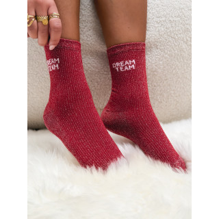 Chaussettes "Dream team" - Rouge