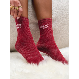 Chaussettes "Dream team" - Rouge