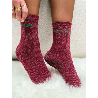 Chaussettes "Petillante" - Bordeaux