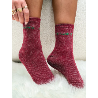 Chaussettes "Petillante" - Bordeaux