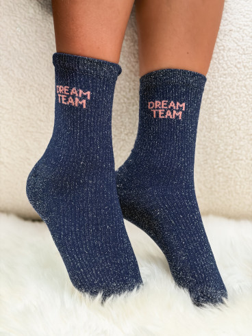 Chaussettes "Dream team" - Bleu marine