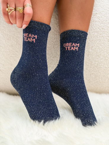 Chaussettes "Dream team" - Bleu marine