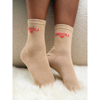 Chaussettes "Bisou" - Beige