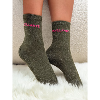 Chaussettes "Petillante" - Kaki