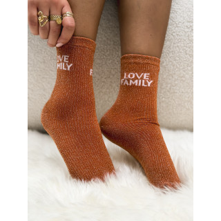 Chaussettes "Love Family" - Orange