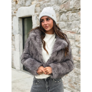 Veste en fausse fourrure Jaida - Gris