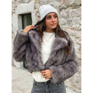 Veste en fausse fourrure Jaida - Gris