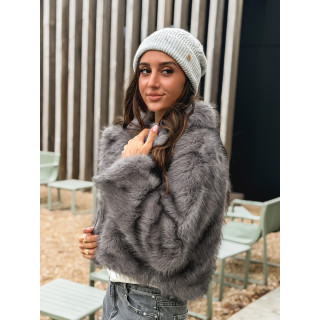 Veste en fausse fourrure Jaida - Gris