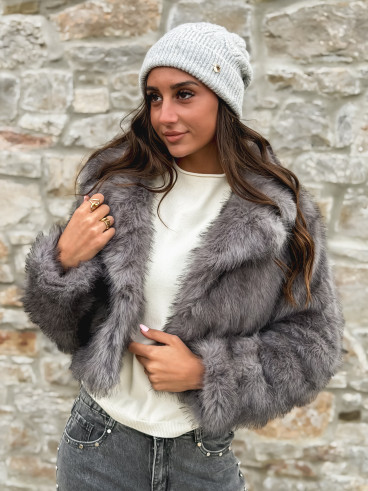 Veste en fausse fourrure Jaida - Gris
