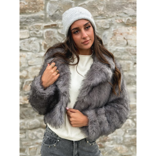 Veste en fausse fourrure Jaida - Gris