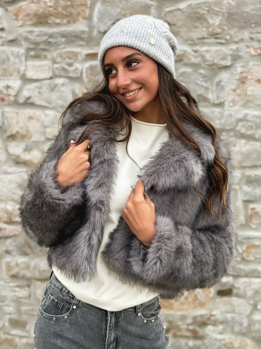 Veste en fausse fourrure Jaida - Gris