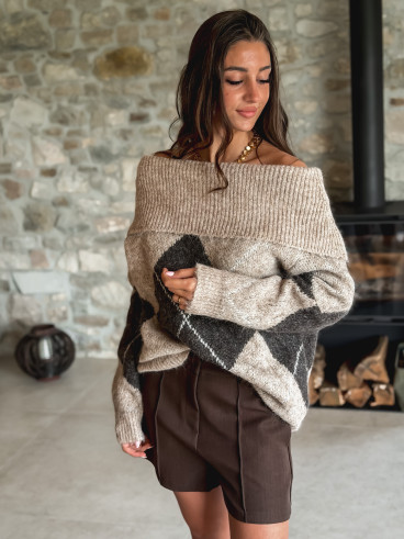 Pull Manéolla - Beige foncé