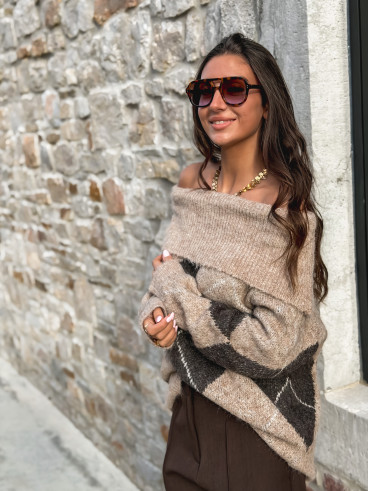 Pull Manéolla - Beige foncé