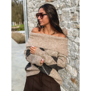 Pull Manéolla - Beige foncé
