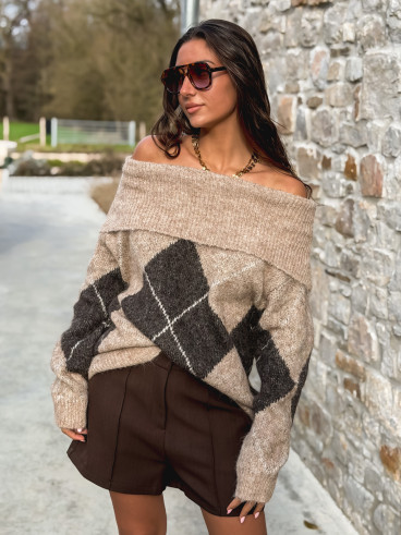 Pull Manéolla - Beige foncé