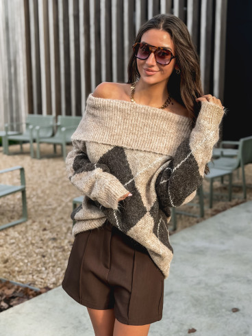 Pull Manéolla - Beige foncé