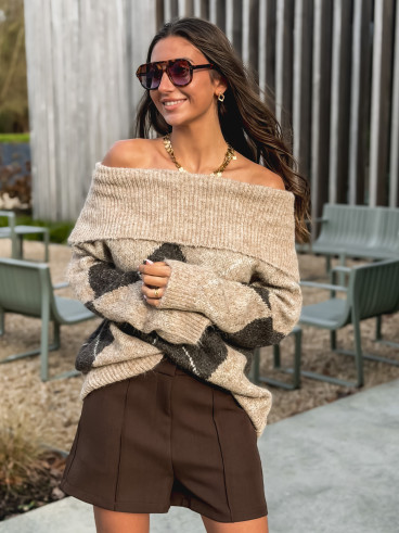 Pull Manéolla - Beige foncé