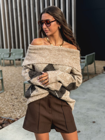 Pull Manéolla - Beige foncé