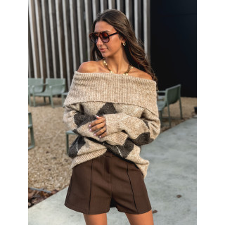 Pull Manéolla - Beige foncé