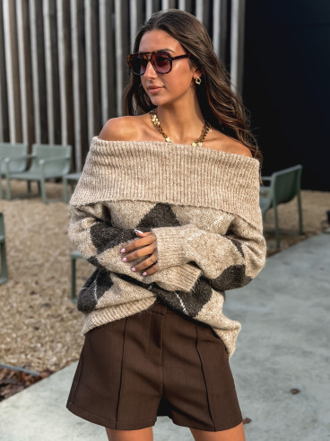 Pull Manéolla - Beige foncé