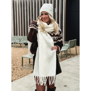 Écharpe pailletée Mariane - Ecru