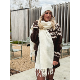 Écharpe pailletée Mariane - Ecru