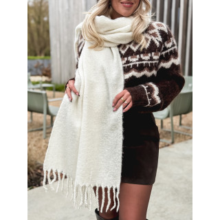 Écharpe pailletée Mariane - Ecru