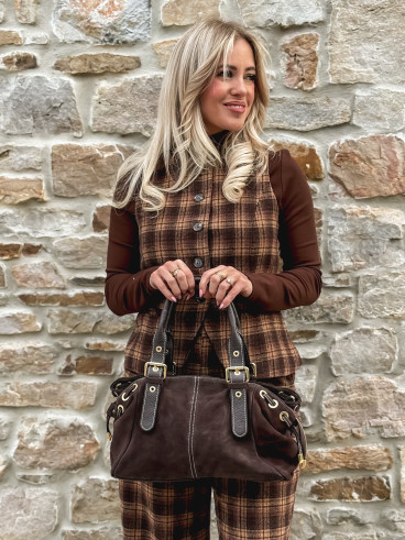 Sac en daim Lysis - Chocolat