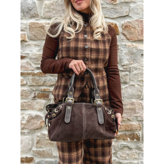 Sac en daim Lysis - Chocolat