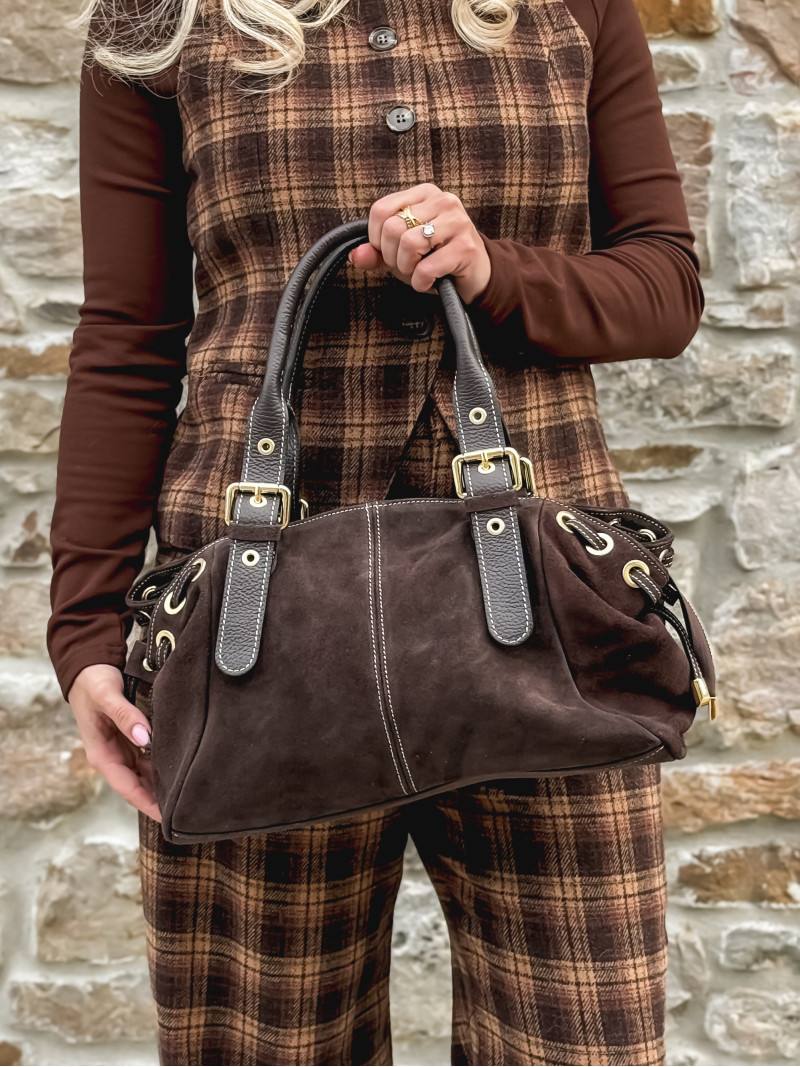 Sac en daim Lysis - Chocolat Sac en daim Lysis - Chocolat