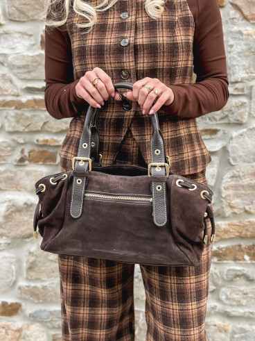 Sac en daim Lysis - Chocolat Sac en daim Lysis - Chocolat