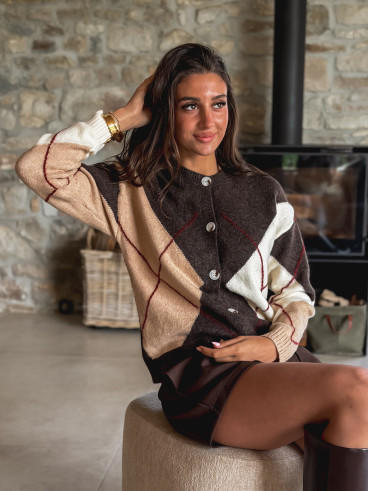 Gilet Oriana - Chocolat