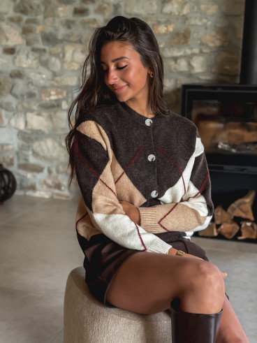 Gilet Oriana - Chocolat