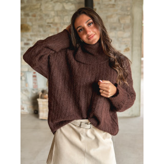 Pull long Thiora - Chocolat