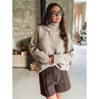 Pull long Thiora - Taupe