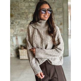 Pull long Thiora - Taupe