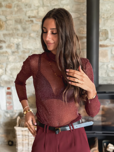 Body pailleté Jada - Bordeaux Body pailleté Jada - Bordeaux