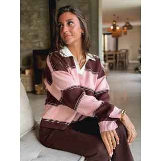 Pull Ligné Frida - Rose