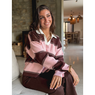 Pull Ligné Frida - Rose